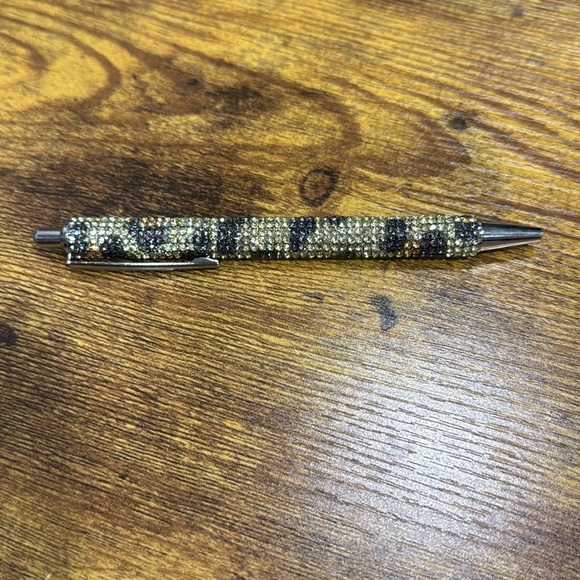 Beaded Pen with Black and Gold Accents - Picture 2 of 2